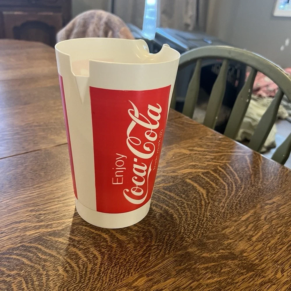 Coca Cola Plastic Pitcher 5.5 Cups faded on one‎ side
